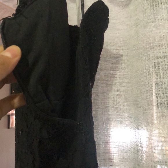 Black Lace Strap Dress - Picture 4 of 8